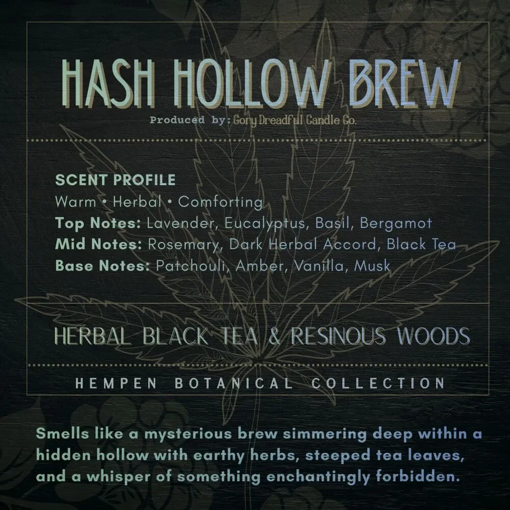 Hash Hollow Brew – Herbal Black Tea & Resinous Woods Scent Beeswax Melts